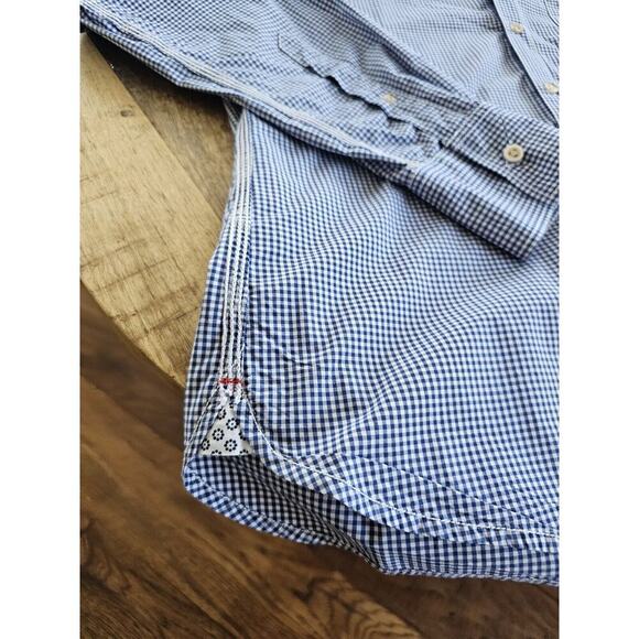 Robert Graham Button Down Gingham Shirt Men's Size M Knowledge Wisdom Faith - Picture 6 of 12